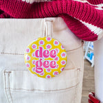 Delta Gamma Pink Stars Button Pin - The Pink Pineapple 850