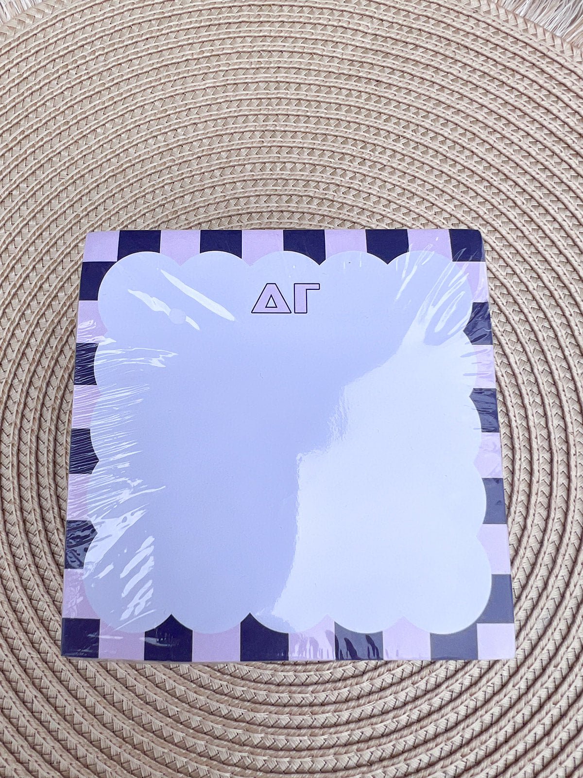 Delta Gamma Sorority Scalloped Notepad Cube - The Pink Pineapple 850