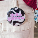 Delta Gamma Wavy Button Pin - The Pink Pineapple 850