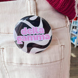 Delta Gamma Wavy Button Pin - The Pink Pineapple 850