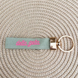Delta Zeta Embroidered Keychain - The Pink Pineapple 850