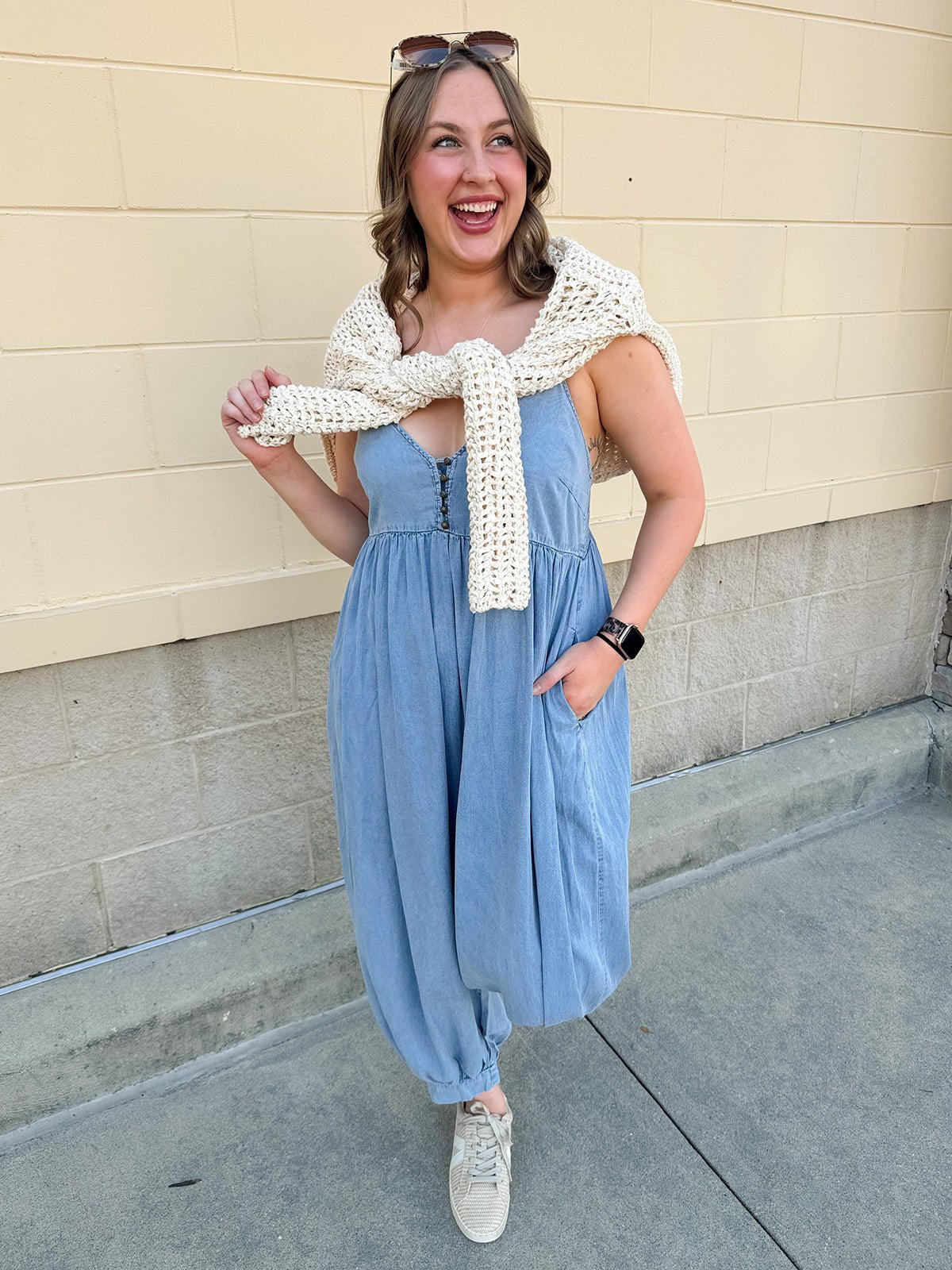 Denim Daydream Jumpsuit - The Pink Pineapple 850