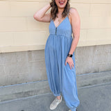 Denim Daydream Jumpsuit - The Pink Pineapple 850