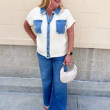 Denim Days Knit Top - The Pink Pineapple 850