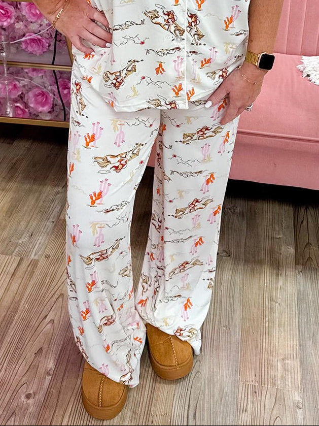 Desert Bloom Lounge Pants - The Pink Pineapple 850