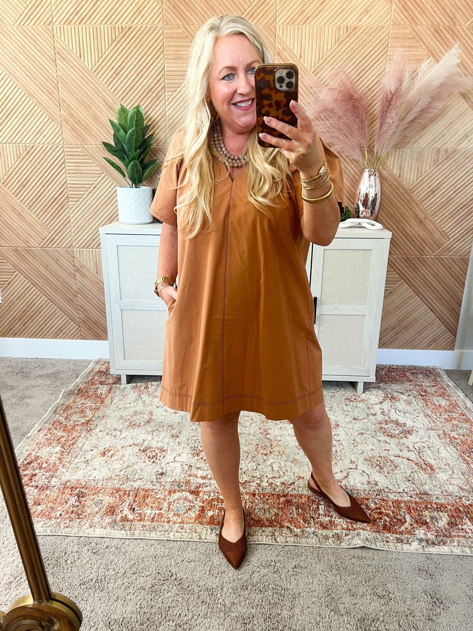 Desert Bloom Pleated Mini Dress - The Pink Pineapple 850