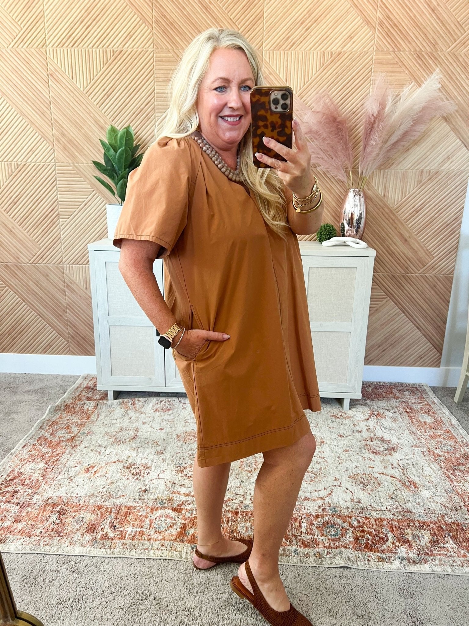 Desert Bloom Pleated Mini Dress - The Pink Pineapple 850