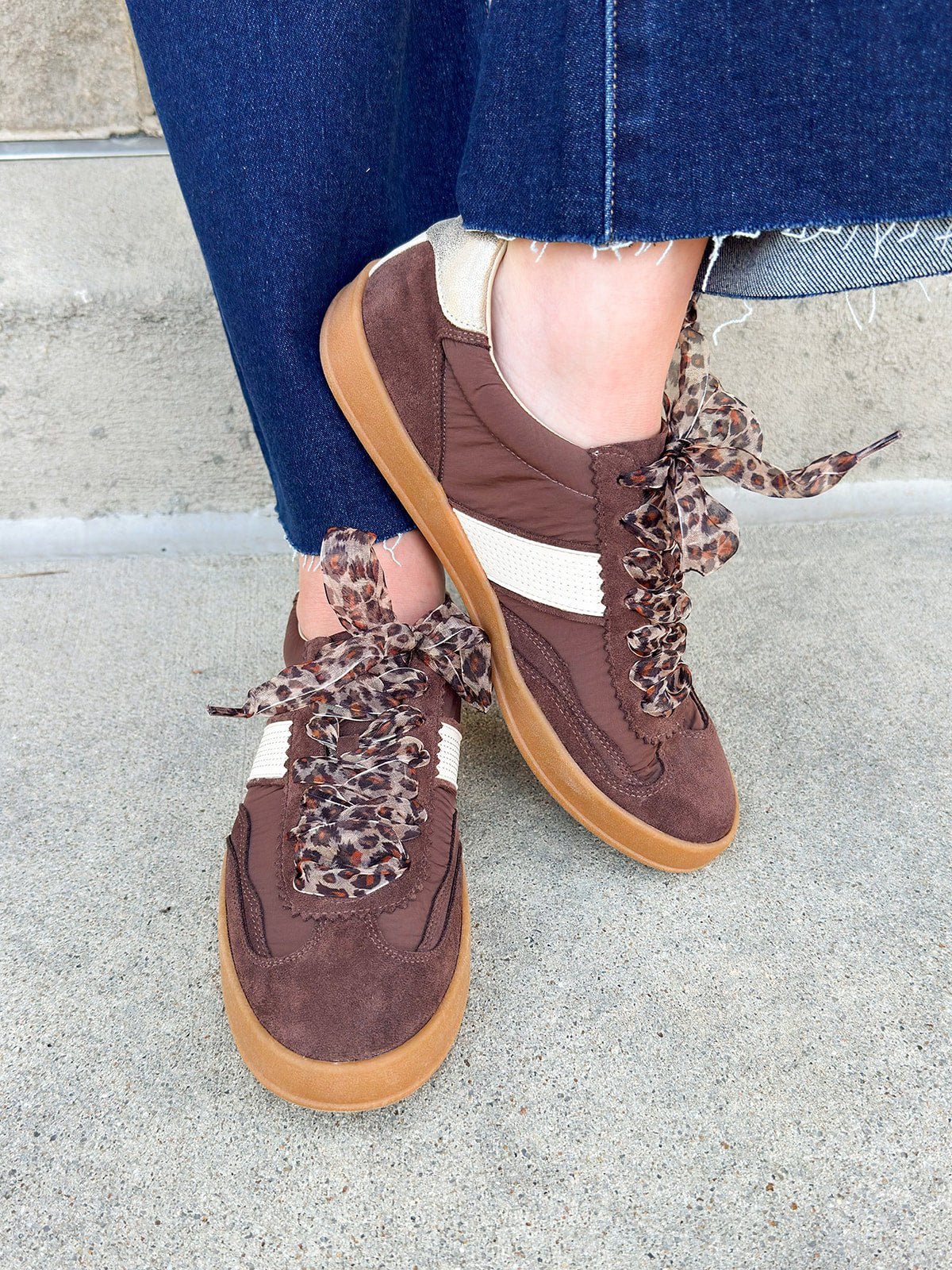 Dixie Chocolate Suede Sneakers - The Pink Pineapple 850