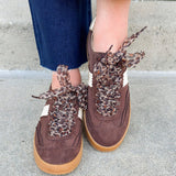 Dixie Chocolate Suede Sneakers - The Pink Pineapple 850