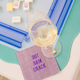 Dot Bam Crack Mahjong Cocktail Napkins - The Pink Pineapple 850