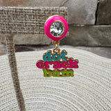 Dot Crack Bam Enamel Bezel Earrings in Lilac - The Pink Pineapple 850