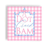 Dot Crack Bam Gingham Cocktail Napkins - The Pink Pineapple 850