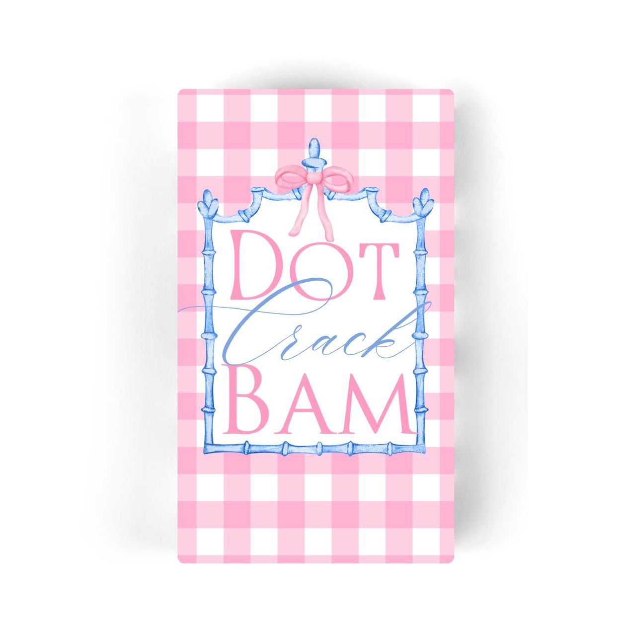 Dot Crack Bam Gingham Guest Towel Napkins - The Pink Pineapple 850