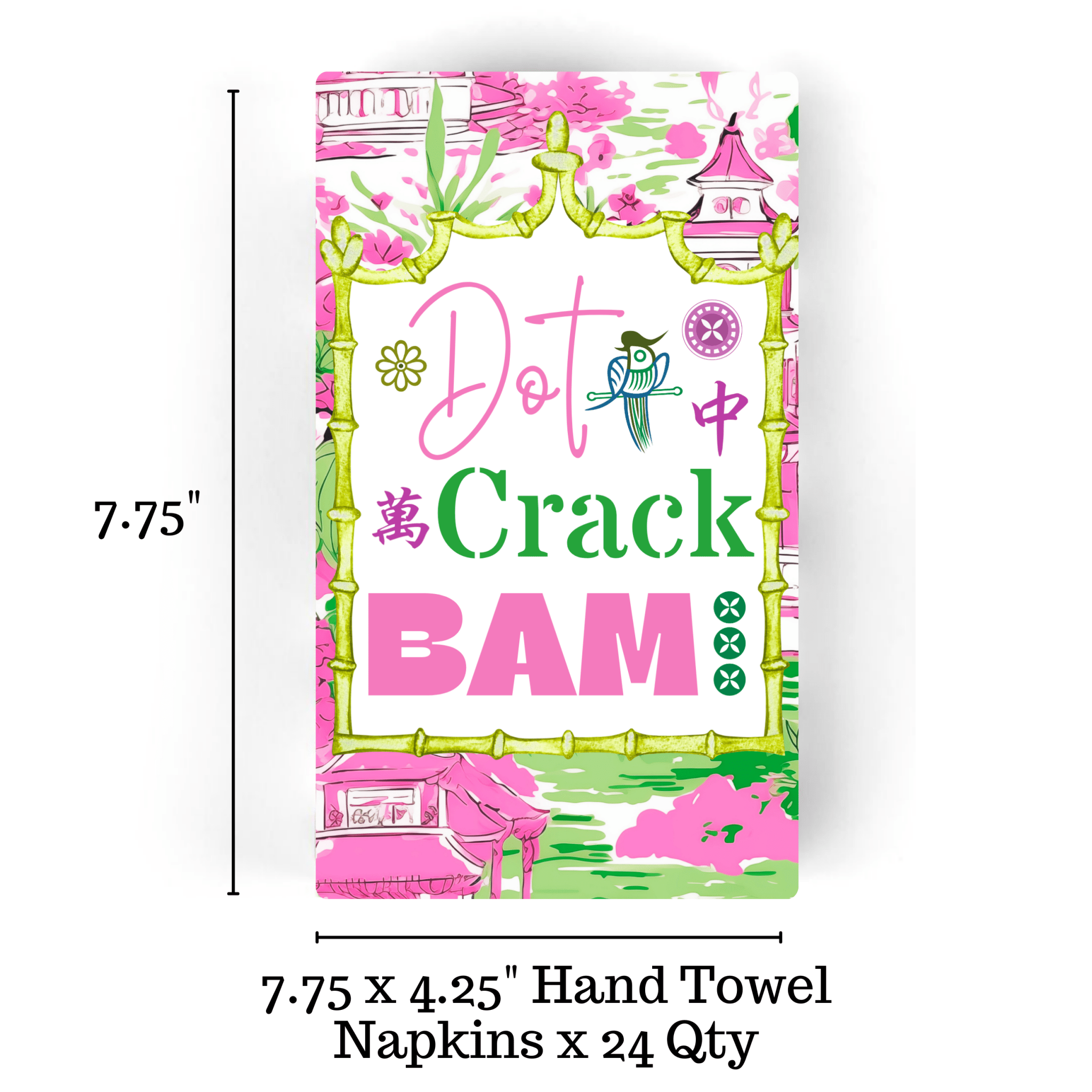 Dot Crack Bam Guest Towel Napkins - The Pink Pineapple 850