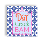 Dot, Crack, Bam Mahjong Blue Tiles Cocktail Napkins - The Pink Pineapple 850