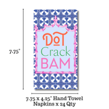 Dot, Crack, Bam Mahjong Blue Tiles Guest Towels - The Pink Pineapple 850