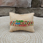 Dot Crack Bam Rainbow Ball Bead Bracelet Set - The Pink Pineapple 850