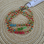 Dot Crack Bam Rainbow Ball Bead Bracelet Set - The Pink Pineapple 850
