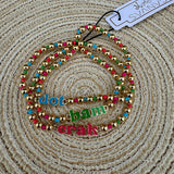 Dot Crack Bam Rainbow Ball Bead Bracelet Set - The Pink Pineapple 850