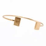 Double Sparrow Gold Mahjong Bracelet Bangle - The Pink Pineapple 850