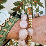 Double Stone Stack in Beige Gold - The Pink Pineapple 850