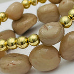 Double Stone Stack in Beige Gold - The Pink Pineapple 850