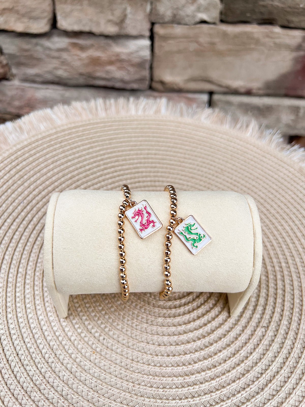 Dragon Ball Bead Mahjong Bracelet Set - The Pink Pineapple 850