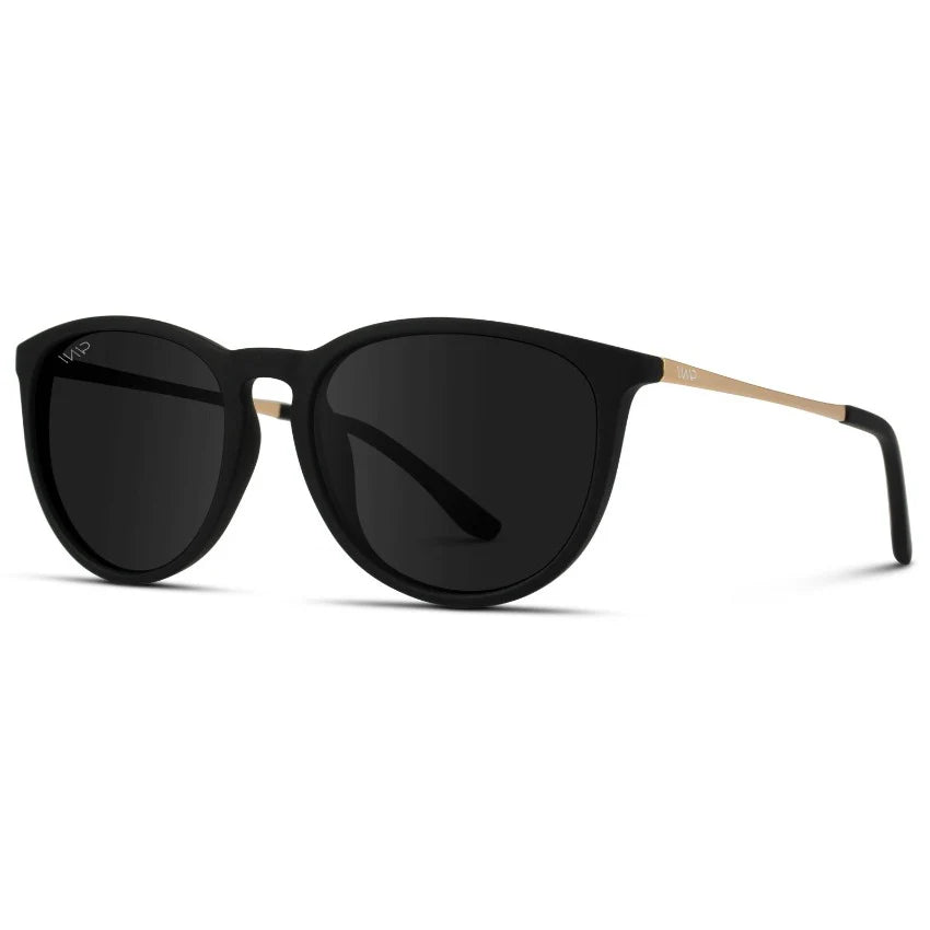 Drew Polarized Round Sunglasses - Gold/Black - The Pink Pineapple 850