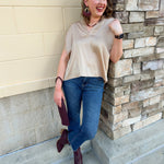 Driftwood Silk Touch Blouse in Coco - The Pink Pineapple 850