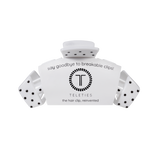 [Teleties] Classic Claw Clip | Medium | White Polka Dot Party