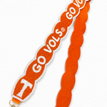 University of Tennessee fully beaded scalloped purse strap in team colors