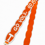 University of Tennessee fully beaded scalloped purse strap in team colors
