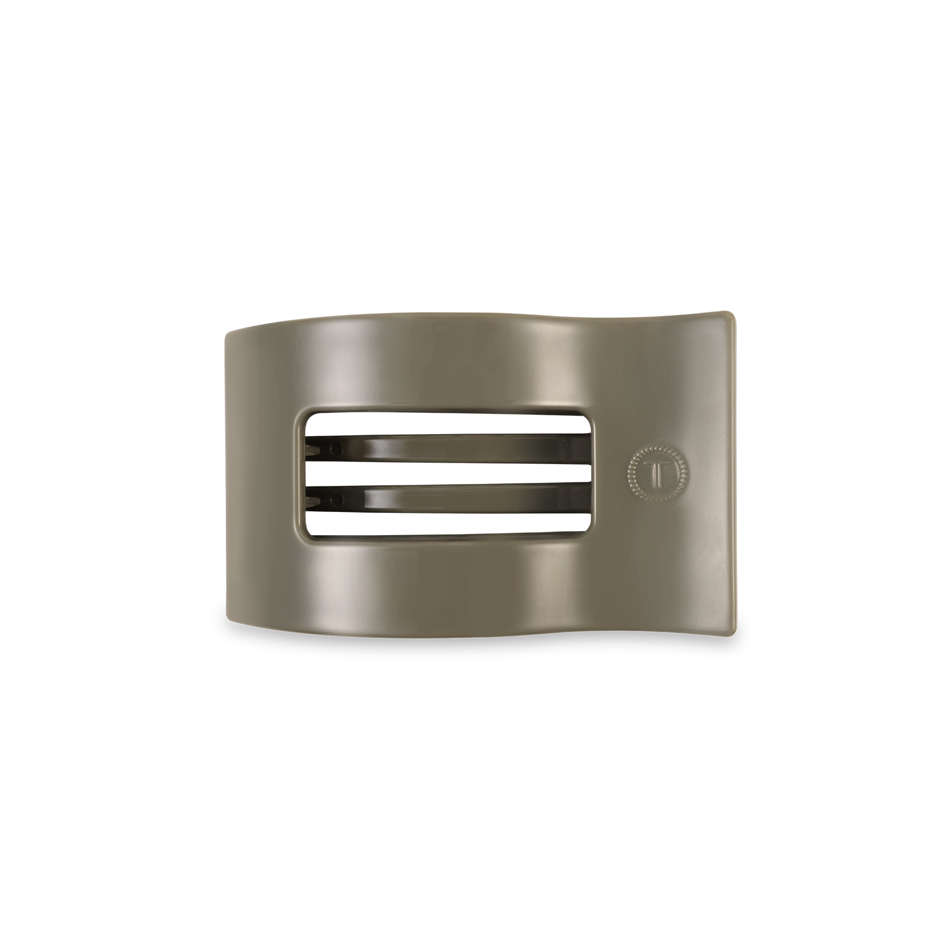 TELETIES small flat rectangle hair clip in sage green Sage It Ain’t So design.