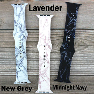 Marble Silicone Bands For Apple Watch-Lavender
