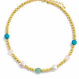 [Easton Elle] Beam Multi Stone Necklace - The Pink Pineapple 850