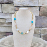 [Easton Elle] Beam Multi Stone Necklace - The Pink Pineapple 850