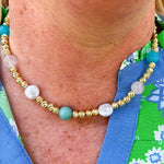 [Easton Elle] Beam Multi Stone Necklace - The Pink Pineapple 850