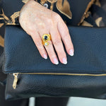 [Easton Elle] Black Onyx Pearl Curl Ring - The Pink Pineapple 850