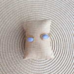 [Easton Elle] Blue Lace Agate Oval Misty Cuff - The Pink Pineapple 850