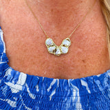 [Easton Elle] Cluster Toggle Slip Pearl Necklace - The Pink Pineapple 850