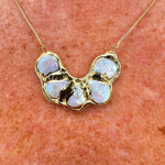 [Easton Elle] Cluster Toggle Slip Pearl Necklace - The Pink Pineapple 850