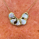 [Easton Elle] Cluster Toggle Slip Pearl Necklace - The Pink Pineapple 850