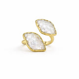 [Easton Elle] Diamond Wrap Ring - Pearl - The Pink Pineapple 850