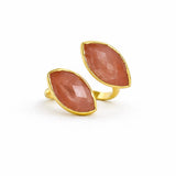 [Easton Elle] Diamond Wrap Ring - Rose Quartz - The Pink Pineapple 850