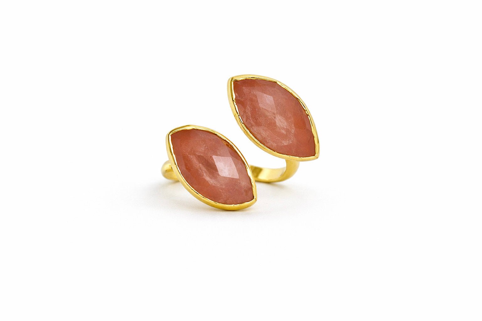 [Easton Elle] Diamond Wrap Ring - Rose Quartz - The Pink Pineapple 850