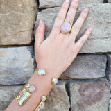 [Easton Elle] Double Cuff - Freshwater Pearl & Pink - The Pink Pineapple 850