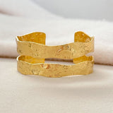 [Easton Elle] Double Gold Plated Cuff - The Pink Pineapple 850