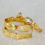 [Easton Elle] Double Gold Plated Cuff - The Pink Pineapple 850