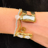 [Easton Elle] Double Pearl Cuff - The Pink Pineapple 850