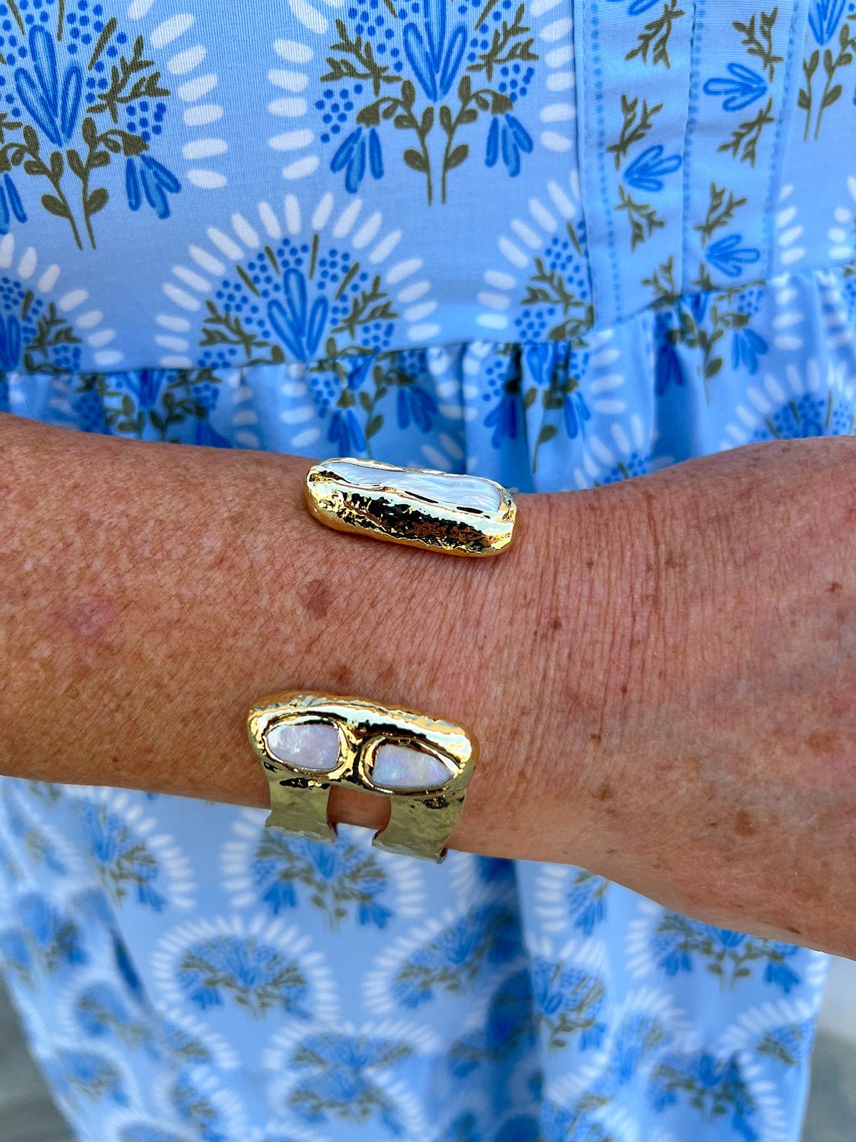 [Easton Elle] Double Pearl Cuff - The Pink Pineapple 850